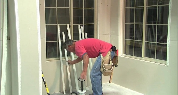Balcony trim with drywall