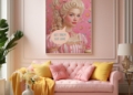 Valentine’s Day wall art: subtle pink portrait canvas prints