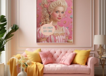 Valentine’s Day wall art: subtle pink portrait canvas prints